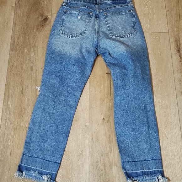 Abercrombie & Fitch Women's Sz 26-2s High Rise Mom Jeans Thrashed Distressed - Picture 6 of 8